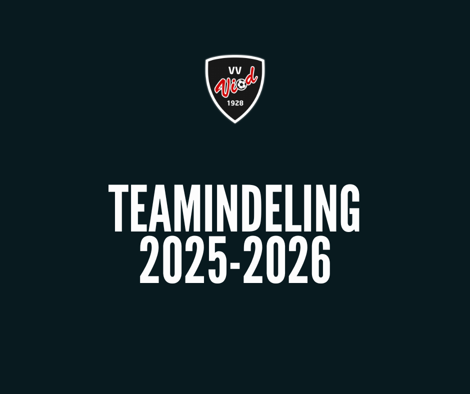Voorlopige teamindeling JO8 tot en met JO19/MO13 seizoen 2025-2026