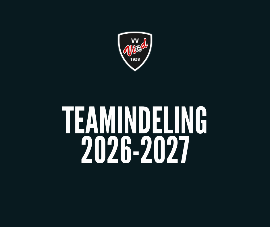 Teamindeling JO8 tot en met JO16 / MO13 / MO15 seizoen 2026-2027